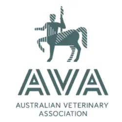 AVA logo with centaur figure and text “Australian Veterinary Association”