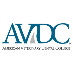 AVDC logo with text “American Veterinary Dental College” in blue and grey
