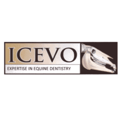 ICEVO logo with tagline “Expertise in Equine Dentistry” and illustration of an equine skull