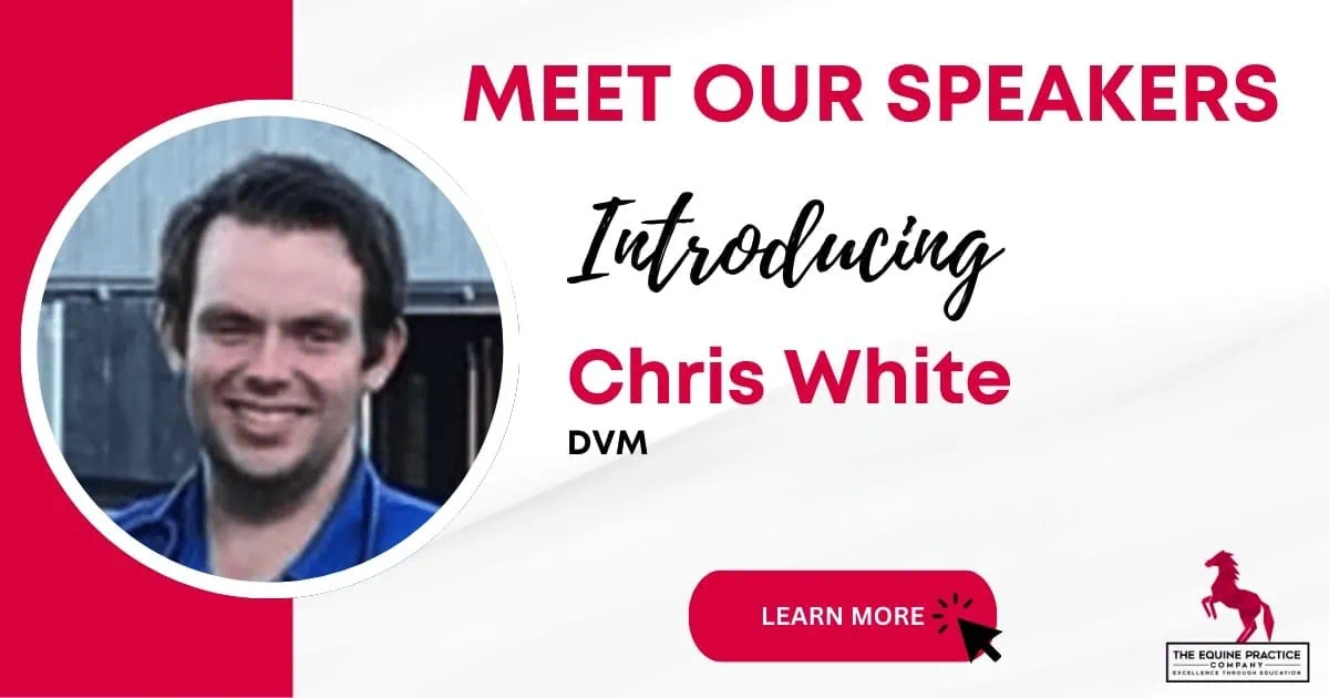 Dr. Chris White, DVM, professional portrait of an equine veterinarian and veterinary educator