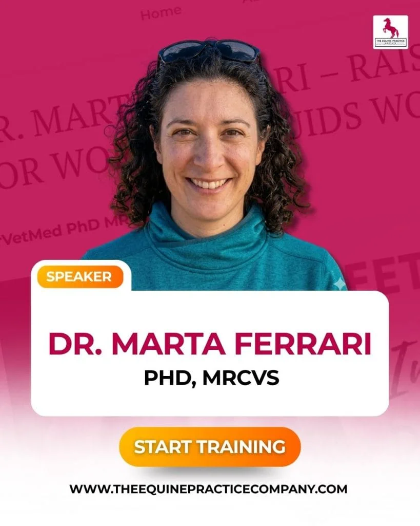 photo of Dr. Marta Ferrari, equine veterinarian - dvm vet medcine horse vet training